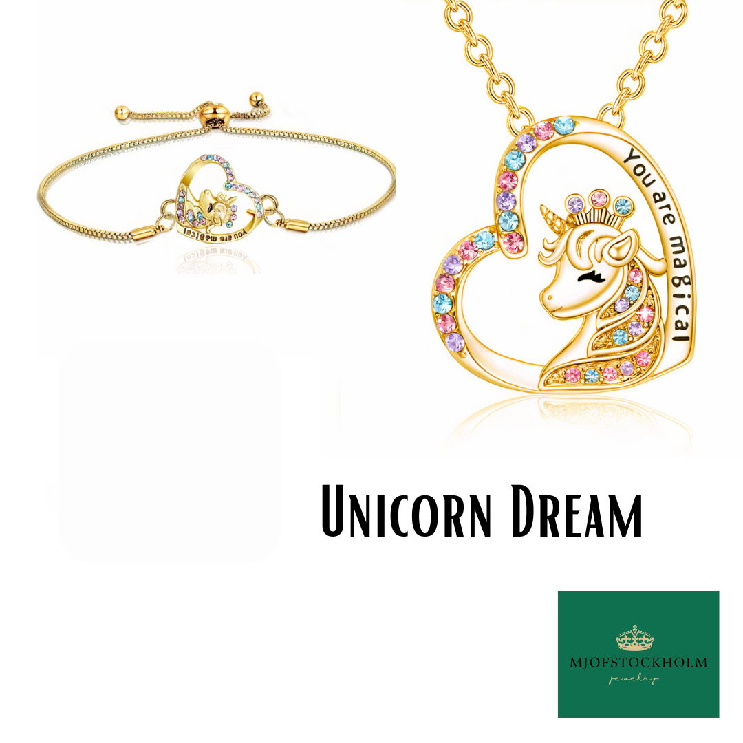 Unicorn Dreams - Halsband, örhängen & armband