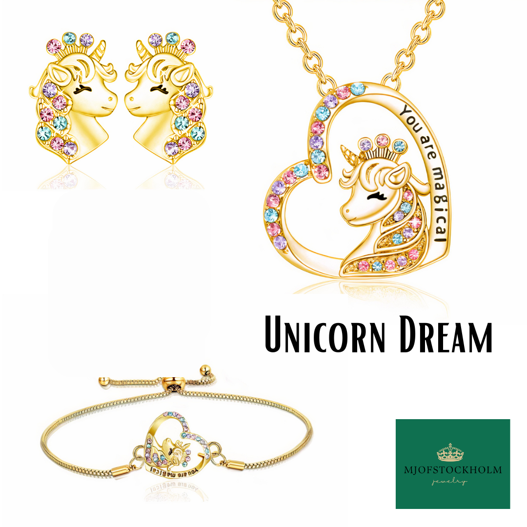 Unicorn Dreams - Halsband, örhängen & armband